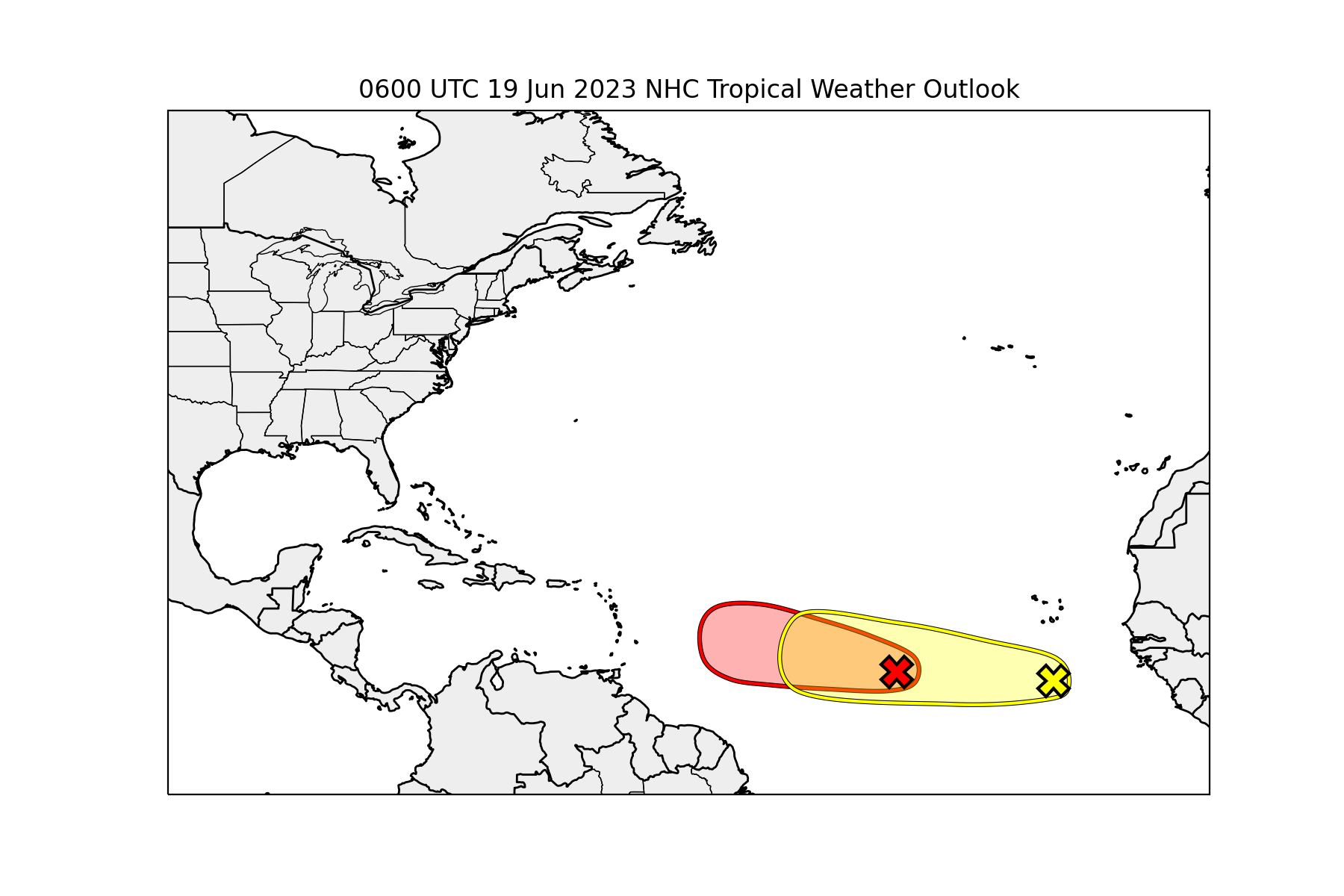 0600 UTC 19 Jun 2023 NHC Tropical Weather Outlook